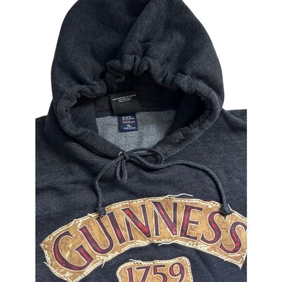 Guinness 1759 Trademark Gray Hoodie Pullover Sweatshirt Men’s XL Unisex - Picture 2 of 16